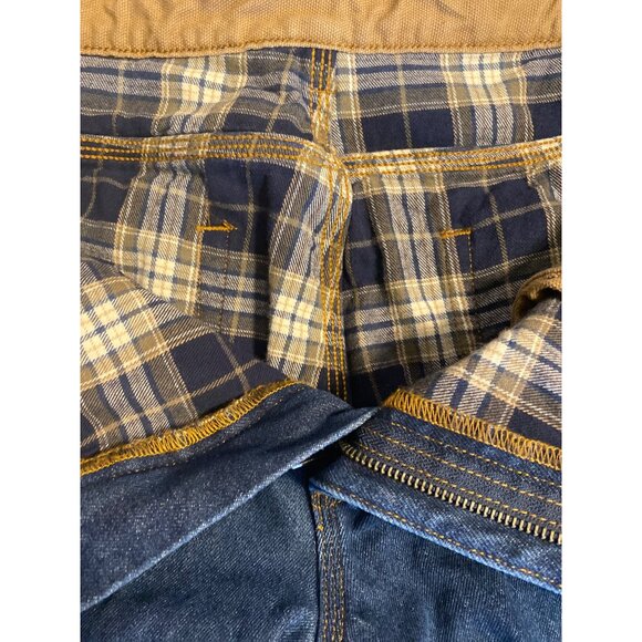 Duluth Trading Co. Men's Dark Wash Ballroom Flannel-Lined Relaxed Jeans Size 38 - Picture 3 of 5